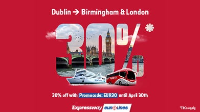 Travel to and from the UK at a 30% discount!